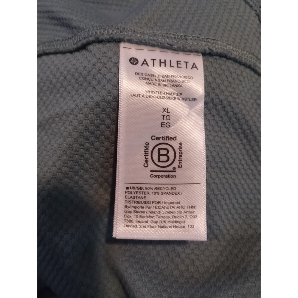 Athleta Womens‎ XL Whistler Half Zip Pullover in Sage Activewear - Picture 7 of 8